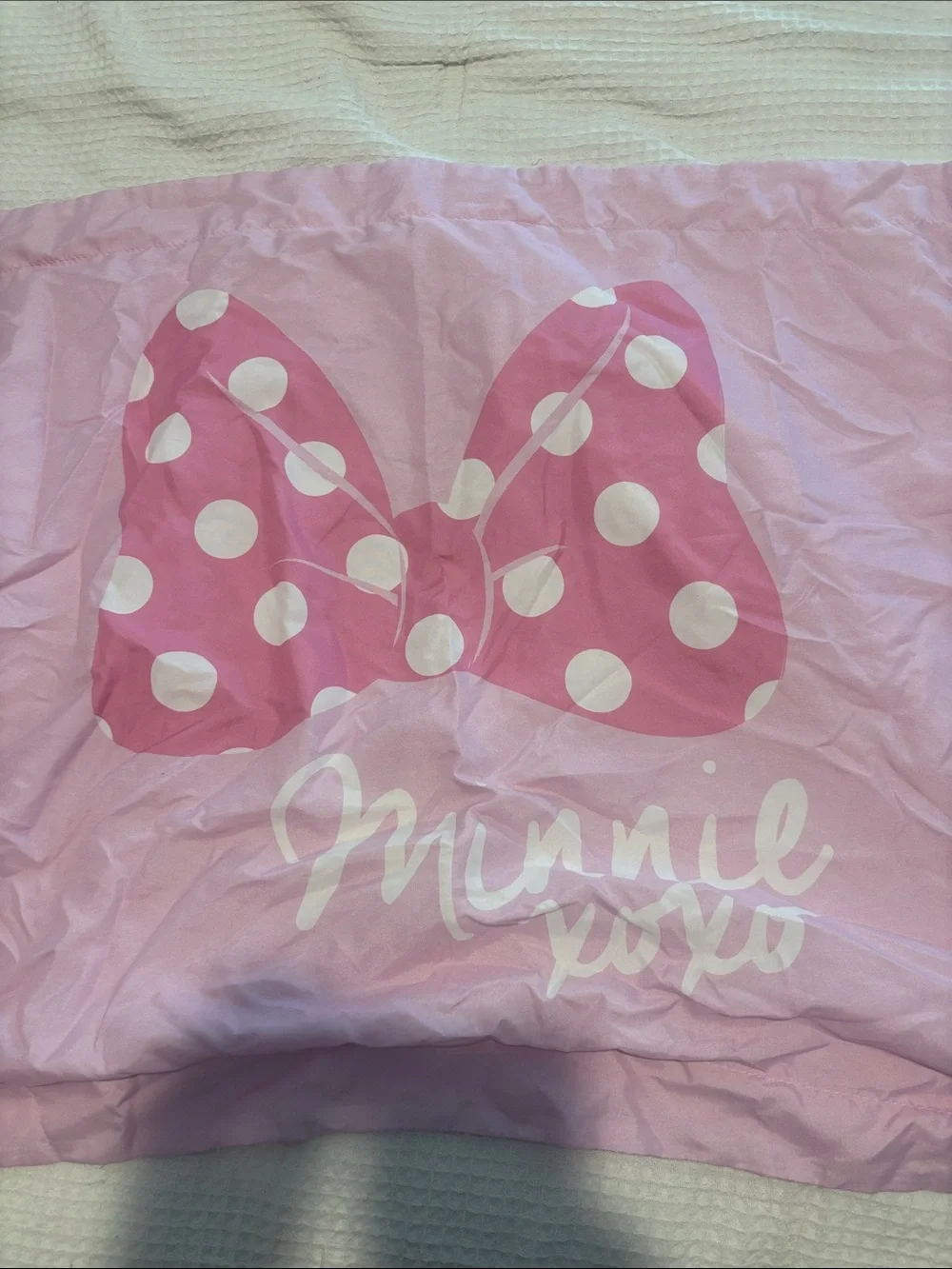 Disney Pink Minnie Mouse Polka Dot Character Comforter set with pillowcase